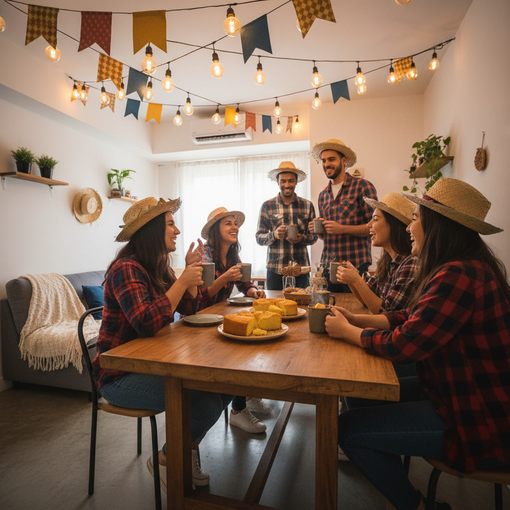 Festa Junina em Apartamento 2026: Como Fazer um Arraiá Adulto Memorável em Espaço Pequeno